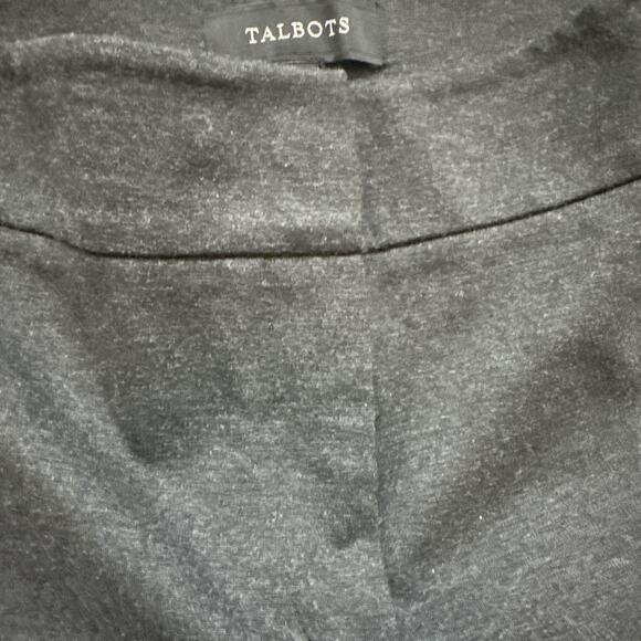 Talbots Signature Dark Gray Pants Size 14W Front Zip Lt-Mid Weight Stretch - Picture 2 of 7